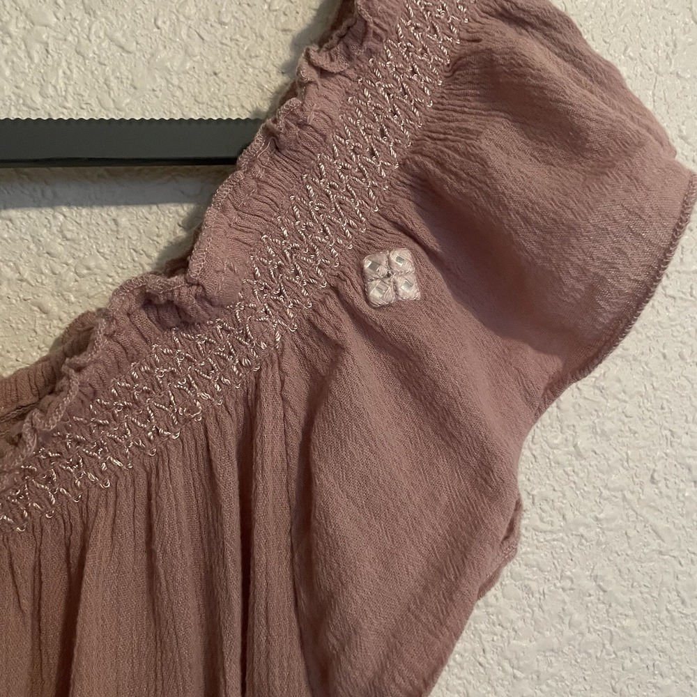 American Eagle Outfitters Off the Shoulder Womens Pink Top - Size M - Picture 4 of 7